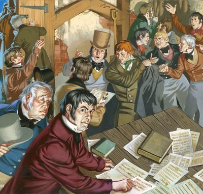 Chartisták találkozója (gouache, papír) alkotó: Angus McBride