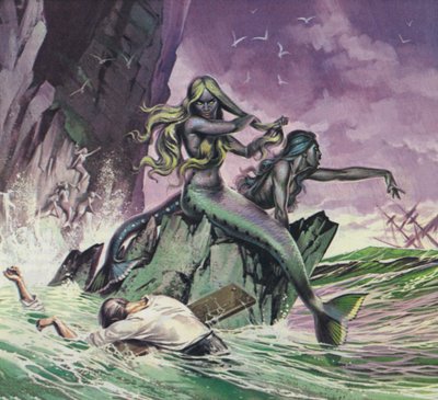 Sellők (színes litográfia) alkotó: Angus McBride