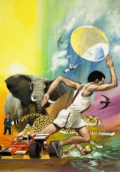 Record Breakers (gouache, papír) alkotó: Angus McBride