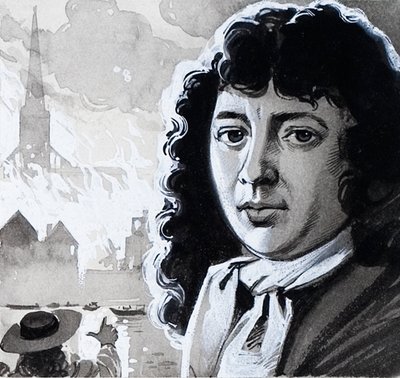 Samuel Pepys és a londoni nagy tűzvész alkotó: Angus McBride