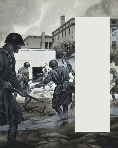 Második világháborús jelenet alkotó: Angus McBride