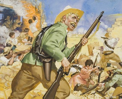 Mafeking ostroma, 1899-1900 (gouache, papír) alkotó: Angus McBride
