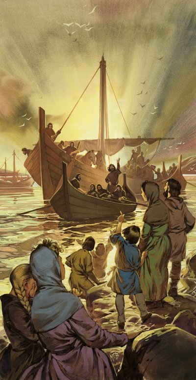 Az elválás (gouache, papír) alkotó: Angus McBride