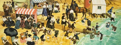 Viktoriánus vagy Edwardian Beach Scene alkotó: Angus McBride