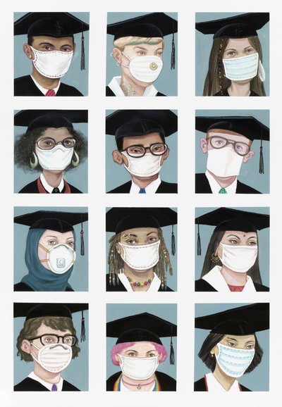 Class of 2020, 2020 (akril, illusztrációs karton) alkotó: Anita Kunz