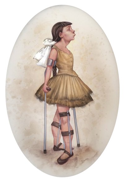 Little Dancer Of Fourteen Tears, 2019 (akrilfesték illusztrációs kartonra) alkotó: Anita Kunz