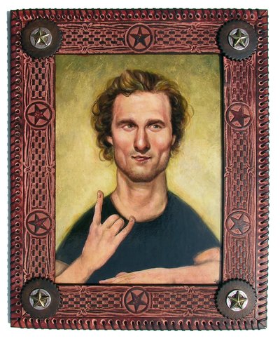 Matthew McConaughey, 2010 (akril, illusztrációs karton) alkotó: Anita Kunz