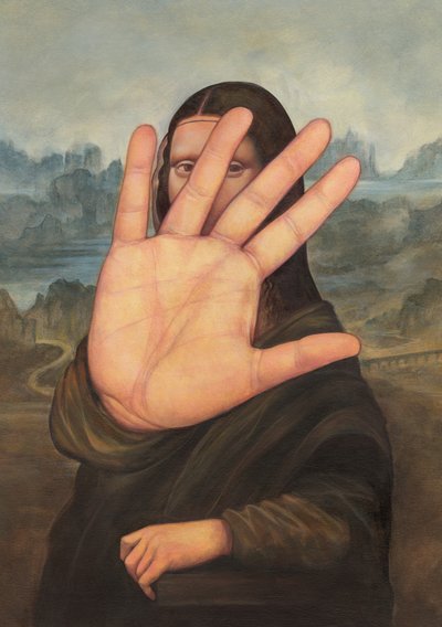 No Photos please!, 2022 (akril, illusztrációs karton) alkotó: Anita Kunz