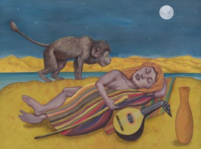 The Sleeping Roma, 2015 (akrilfesték illusztrációs kartonra) alkotó: Anita Kunz