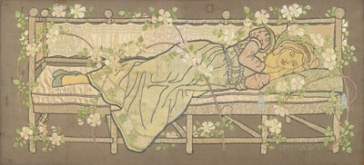 Sleeping Beauty (silk embroidery) alkotó: Ann MacBeth