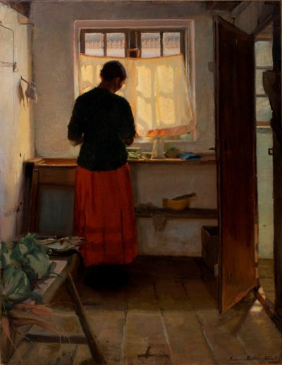A szobalány a konyhában alkotó: Anna Ancher