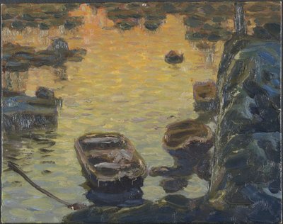 Tavaszi éjszaka a horgászszezonban. Tanulmány Lofotenből, 1910 alkotó: Anna Katarina Boberg