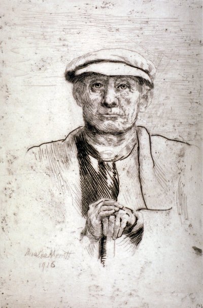 "Öreg lapos sapkában", 1916. alkotó: Anna Lea Merritt