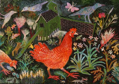 Red Hen Run, 2018 (akril) alkotó: Anna Pugh