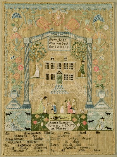 Mintavevő, 1801 (selyemszál vászonra) alkotó: Anna Sanders
