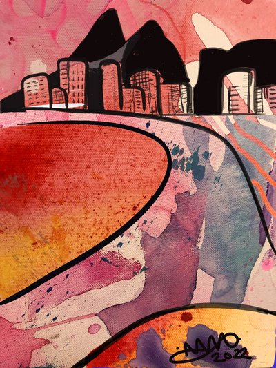 Élénk, absztrakt város alkotó: Anna Viklund