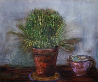 Macskamenta (pasztell, papír) alkotó: Anna de Noailles
