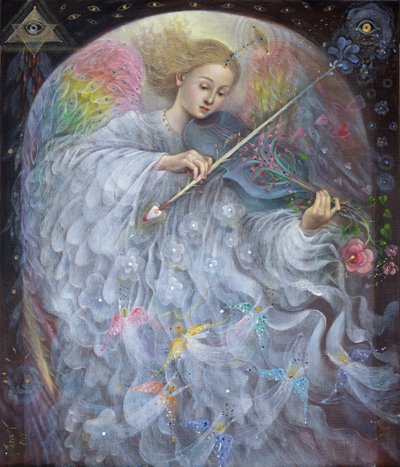 Őrangyal, 2019 (olaj, belga vászon) alkotó: Annael Anelia Pavlova