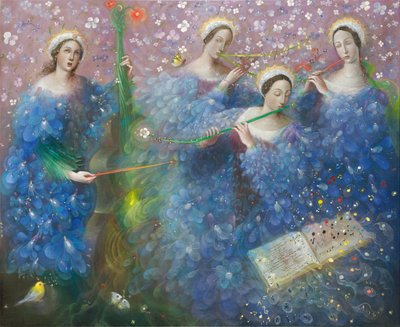 Natura istennő éneke - Max Reger zenéje után, 2013 (olaj, belga vászon) alkotó: Annael Anelia Pavlova