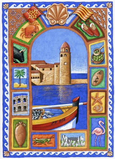 Languedoc, 2015 (gouache) alkotó: Annalisa Morrocco