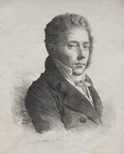 Litográfiai esszék gyűjteménye: MR portréja. Kupin a La Couperie-től alkotó: Anne-Louis Girodet de Roucy-Trioson
