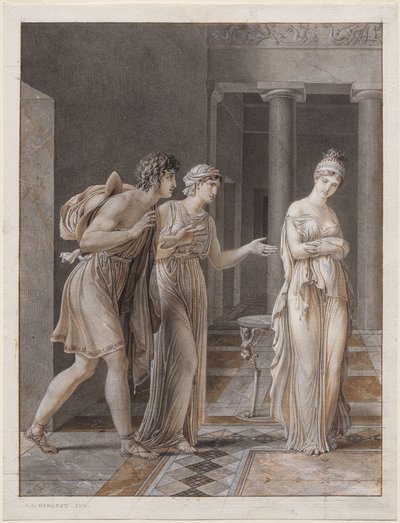 Orestes és Hermione találkozása alkotó: Anne-Louis Girodet de Roucy-Trioson