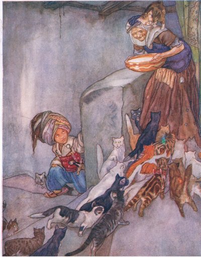 Tej a családnak, a The Big Book for Children (Herbert Strang) című könyvből, kiadó: Humphrey Milford, Oxford University Press, 1920 körül alkotó: Anne Anderson