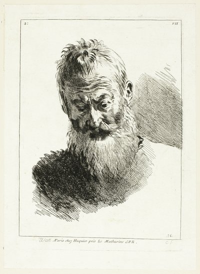 Férfi fej alkotó: Anne Claude Philippe Caylus