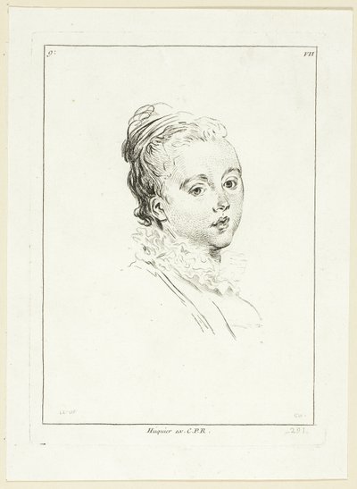 Női fej (balra fordítva) alkotó: Anne Claude Philippe Caylus