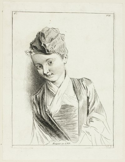 Női fej alkotó: Anne Claude Philippe Caylus