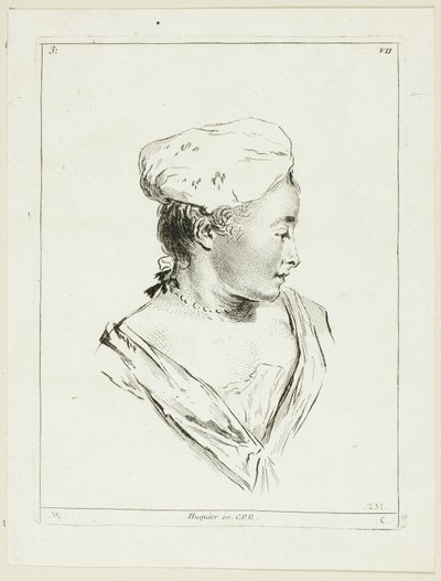 Női fej alkotó: Anne Claude Philippe Caylus