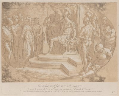 Nagy Sándor felszabadítja Timocleát, frous bea..., kb. 1729-40 alkotó: Anne Claude Philippe de
