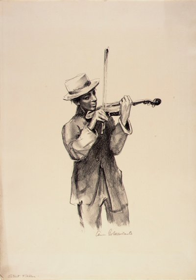 Street Fiddler alkotó: Anne Goldthwaite