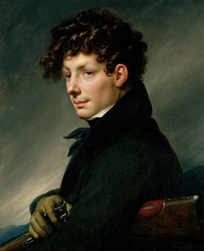 Egy fiatal férfi portréja vadászként, 1811 alkotó: Anne Louis Girodet de Roucy Trioson