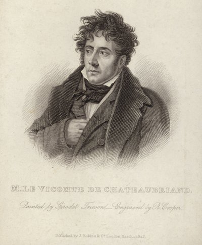 De Chateaubriand vikomt portréja alkotó: Anne Louis Girodet de Roucy Trioson