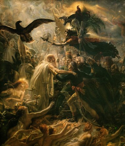 A francia hősök apoteózisa, akik meghaltak a hazáért a szabadságharc alatt, 19. század eleje alkotó: Anne-Louis Girodet de Roucy-Trioson