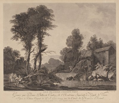 Vidéki örömök (metszet) alkotó: Anne-Philiberte Coulet