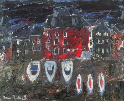 Csónakgyár, Amszterdam (olaj a fedélzeten) alkotó: Anne Redpath