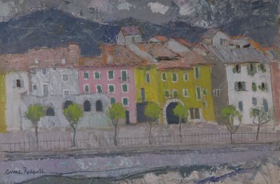 Sospel, Alpes Maritime (olaj a fedélzeten) alkotó: Anne Redpath