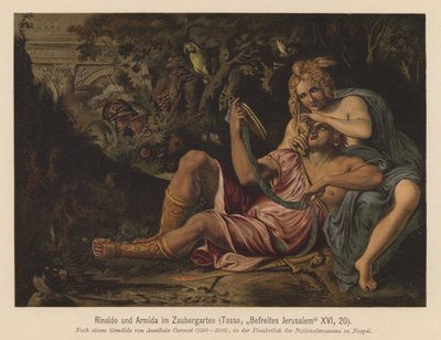 Jelenet Torquato Tasso Gerusalemme liberata című művéből (színes litográfia) alkotó: Annibale (after) Carracci