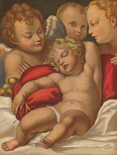 A Megváltó gyermek. (színes litográfia) alkotó: Annibale (after) Carracci