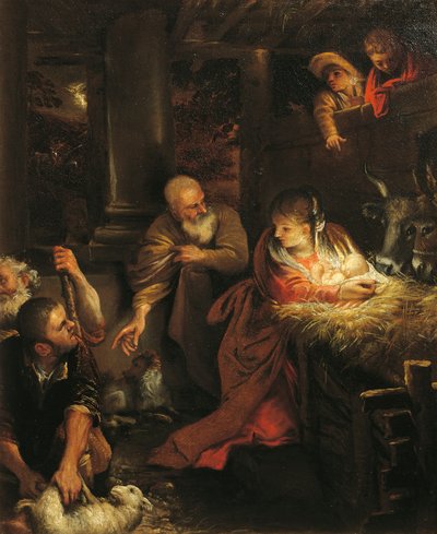A Pásztorok imádása (olaj, vászon) alkotó: Annibale (attr. to) Carracci