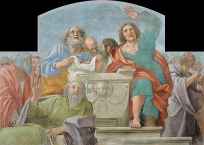 Apotres pres du sepulcre vide – Peinture de Annibale Carracci (1560-1609) Apostolok az üres sír körül Fresco 1604-1607 Museu Nacional d