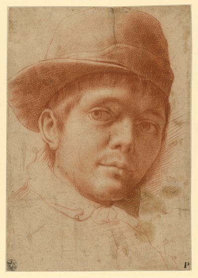 Fiatal férfi portréja sapkában alkotó: Annibale Carracci