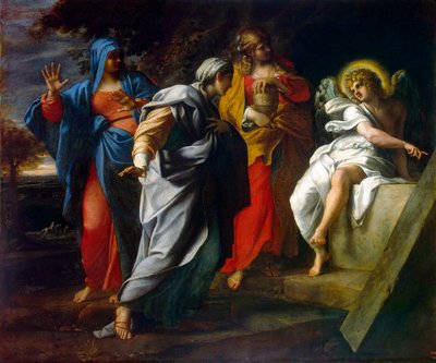 Szent asszonyok Krisztus sírjánál”, 16. század második fele. alkotó: Annibale Carracci