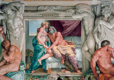 Jupiter és Juno freskó, Annibale Carracci (Annibal Carrache) (1560-1609). 1597-1600 Róma, Palazzo Farnese alkotó: Annibale Carracci