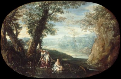 Táj fürdőző nőkkel alkotó: Annibale Carracci