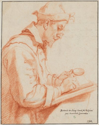 Ludovico Cardi, más néven Cigoli művész portréja alkotó: Annibale Carracci