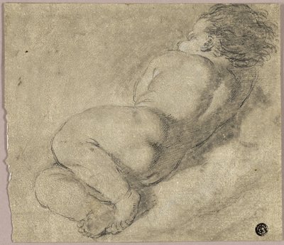 Fekvő gyermek hátulról alkotó: Annibale Carracci