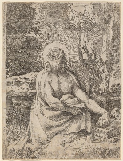 Szent Jeromos a vadonban alkotó: Annibale Carracci